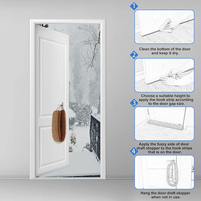 NABOWAN Weighted Door Draft Stopper — Triangular Under-Door Gap Filler - Image 6