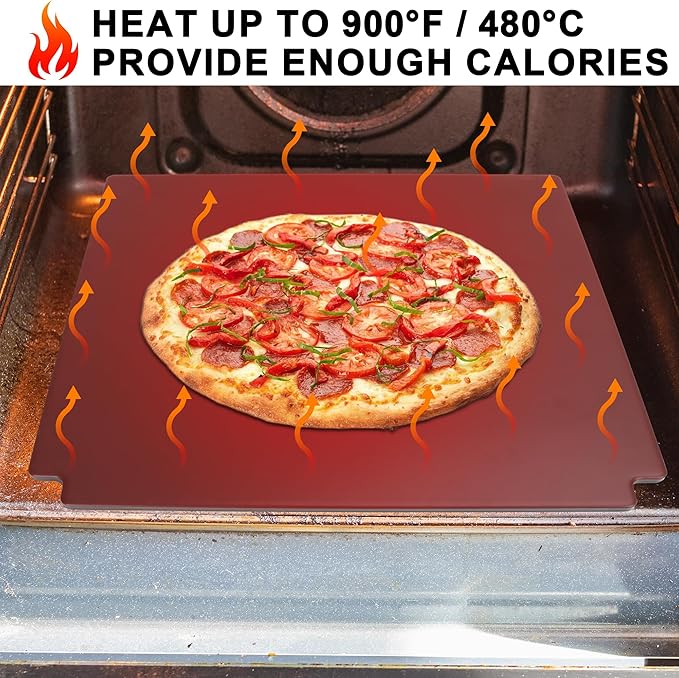 Crafted Glazed Baking Pizza Stone for Weber Crafted Frame Kit,Genesis E/S 325/335/435,EPX-335,EX-325S Series,Replacement Part for Weber 7671 SmokeFire EX4/EX6/EPX4/EPX6