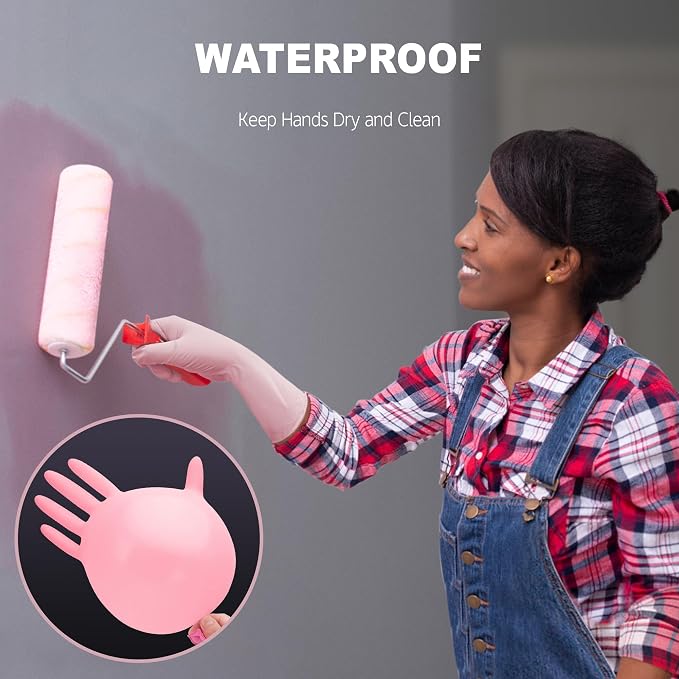 SwiftGrip Disposable Nitrile Dishwashing Gloves, Extended 12 Inches Cuff - Image 8