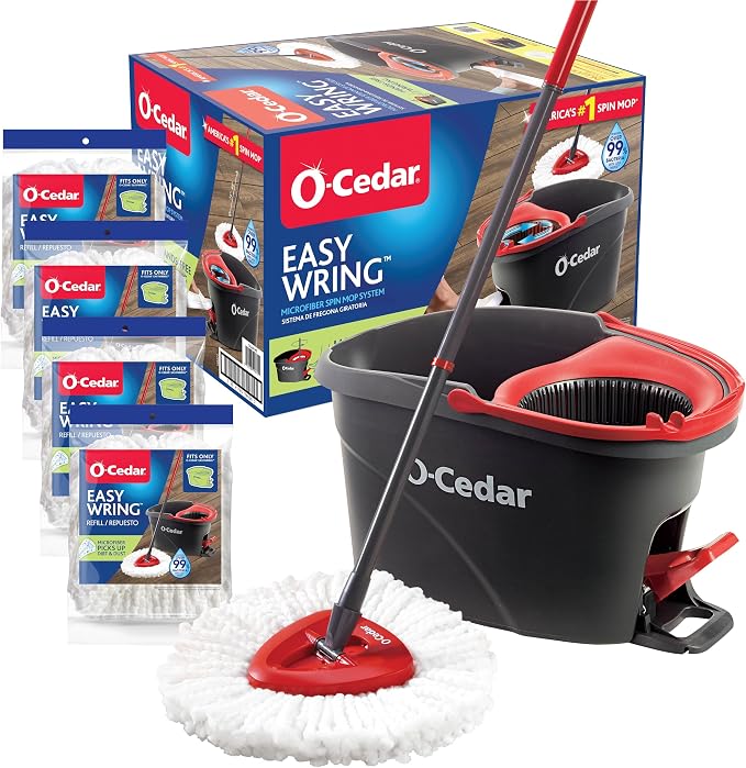 O-Cedar Easywring Microfiber Spin Mop & Bucket Floor Cleaning System by Unknown
