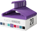 Plastic Hangers 20 Pack Purple by Neaterize