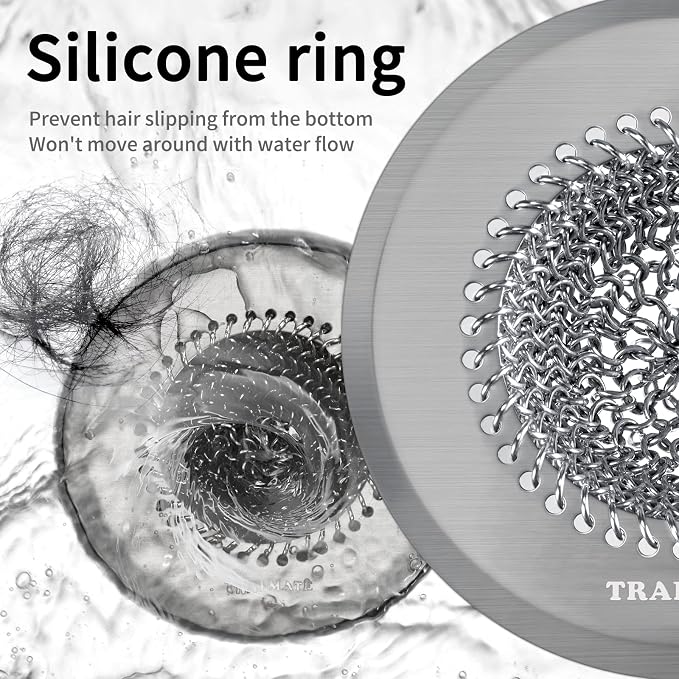 TRAPMATE Hair Catcher Shower Drain, Prevent Clogging Bathtub Drain Hair Catcher - Image 4