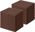 Homaxy 100% Cotton Waffle Weave Kitchen Dish Cloths 18-Pack, Coffee | 12 x 12 by Homaxy