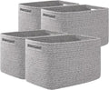 OIAHOMY 4 Pack Storage Baskets for Organizing 15L Cube Storage Bins Grey by MasterofSpaceOptimization