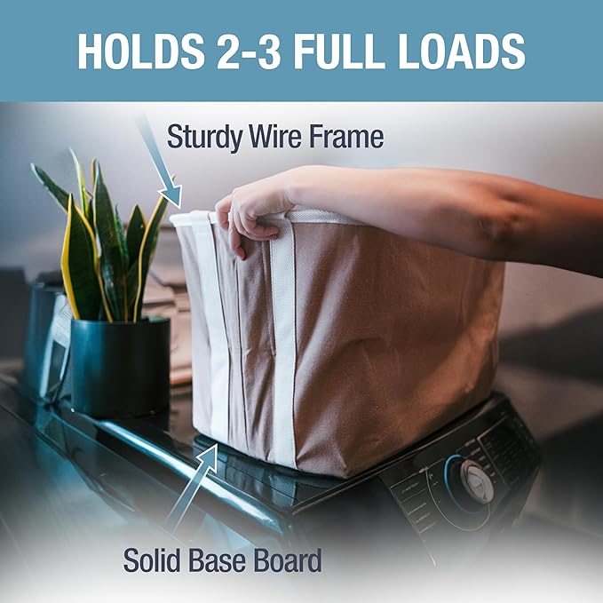 Collapsible Fabric Laundry Basket Premium, 2 Pack - Image 2