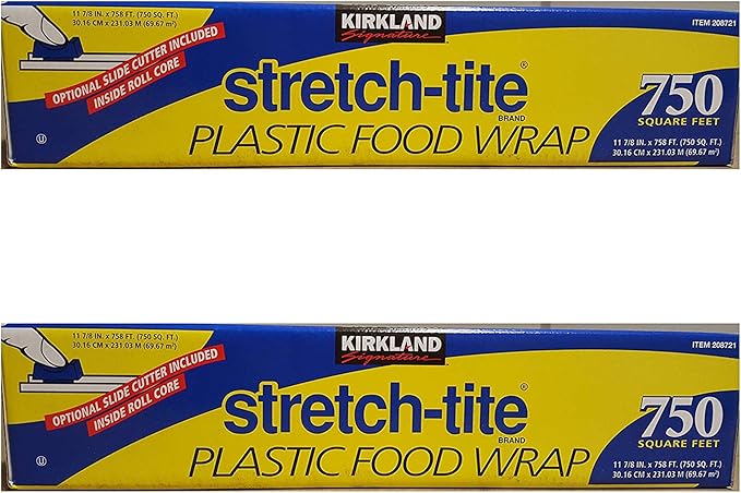 Kirkland Signature Stretch Tite Plastic Food Wrap 11 7/8 Inch X 750 SQ. FT. by KIRKLAND