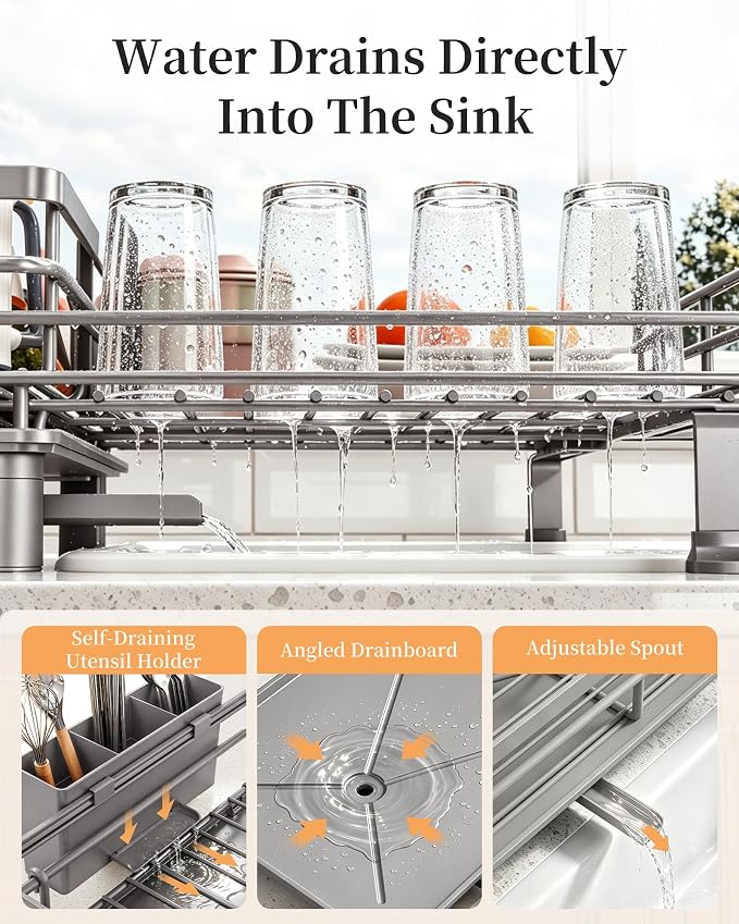 SAYZH Expandable Dish Drying Rack - Image 5