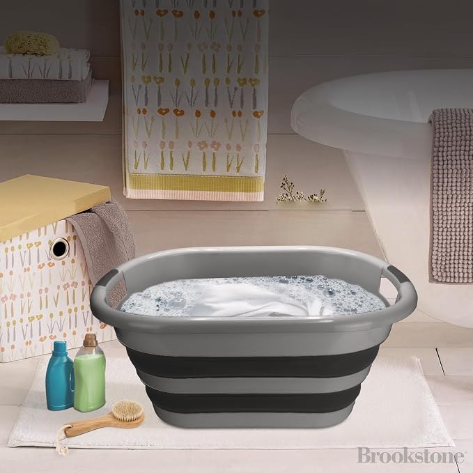BROOKSTONE Collapsible Laundry Basket Set, Modern Extra Large Collapsible - Image 5