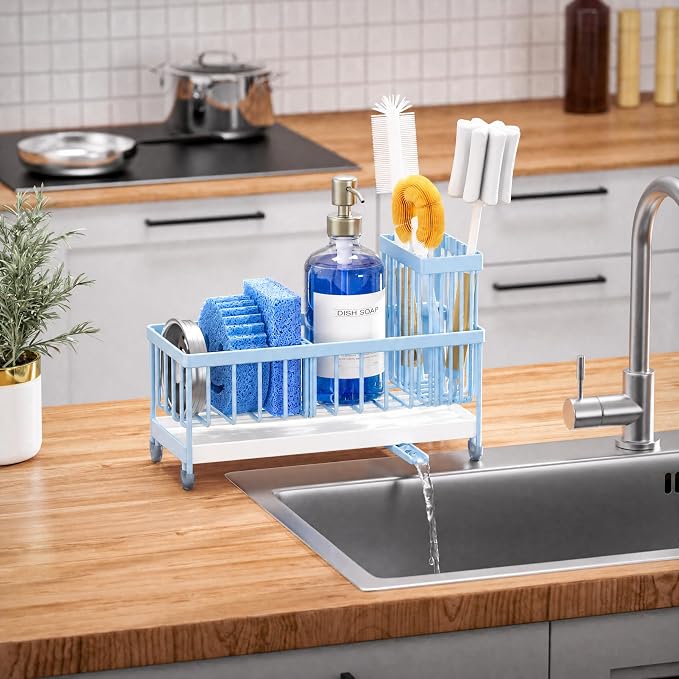 Cisily Sponge Holder for Kitchen Sink, Sink Caddy Organizer - Image 5