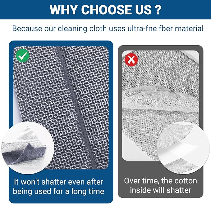 Forggon 10 Pcs New Upgrade 3-Layer Non Scratch Wire Dishcloth, Wire Dishwashing - Image 5