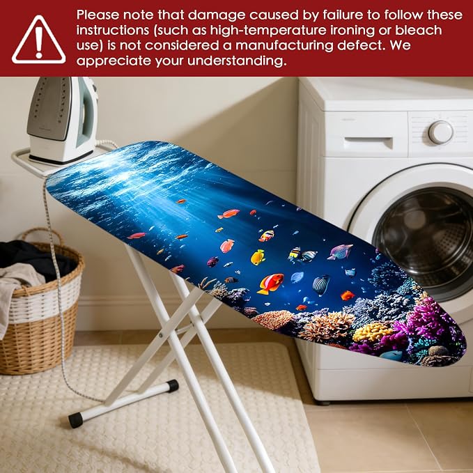 Nuxovilar Coral Fish Ironing Board Cover 15x54 Needle Cotton - Image 7