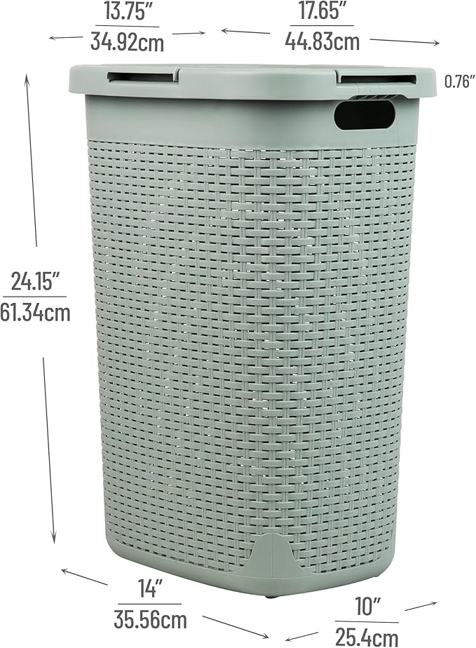 Mind Reader Slim Laundry Hamper - Image 3