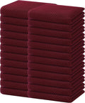 Homaxy 100% Cotton Waffle Weave Kitchen Dish Towels 24-Pack, Burgundy | 13 x 28 by Homaxy