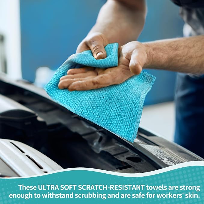 Microfiber Cleaning Cloth, 12 Pack Cleaning Rags, Lint Free Non-Abrasive - Image 3