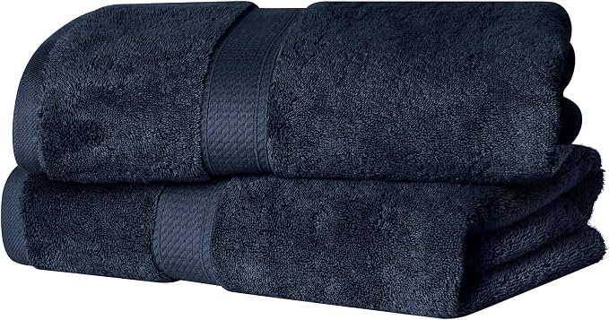 SUPERIOR Egyptian Cotton Plush & Absorbent, Bath Towel Set of 2, Soft Luxury by SUPERIOR
