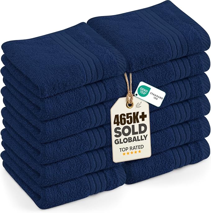 Utopia Towels 12 Pack Premium Wash Cloths, 12x12 in, 100% Cotton, Gym & Face by Unknown