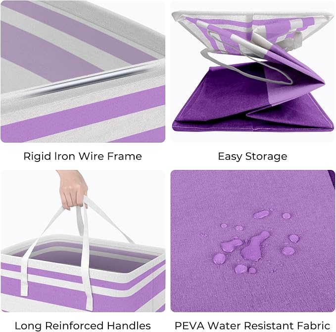 HomeHacks 2 Pack Laundry Baskets, Laundry Hampers Bags | Waterproof, - Image 2