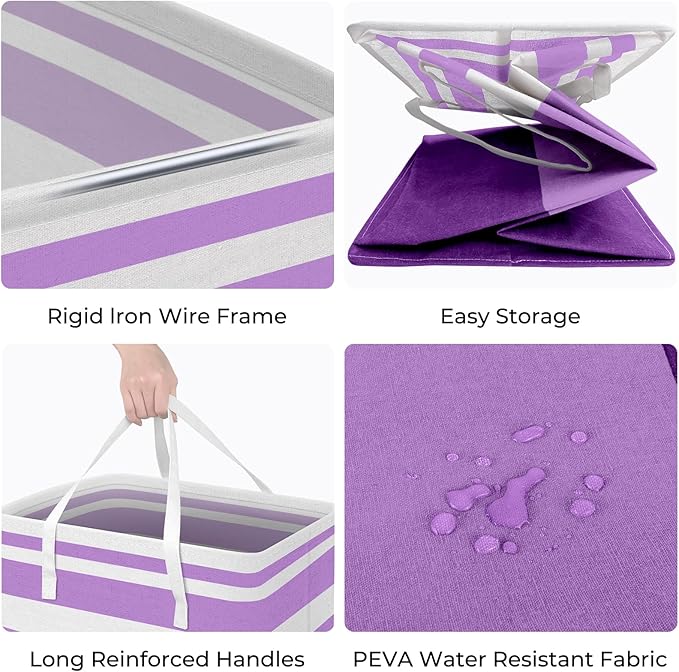 HomeHacks 2 Pack Laundry Baskets, Laundry Hampers Bags | Waterproof, - Image 2