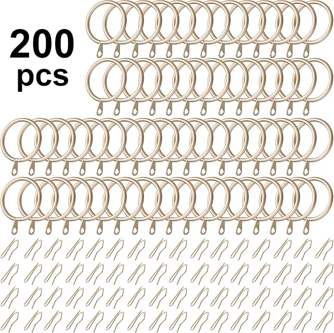 Qunclay 100 Set 1.26 Inch Metal Curtain Rings - Image 3