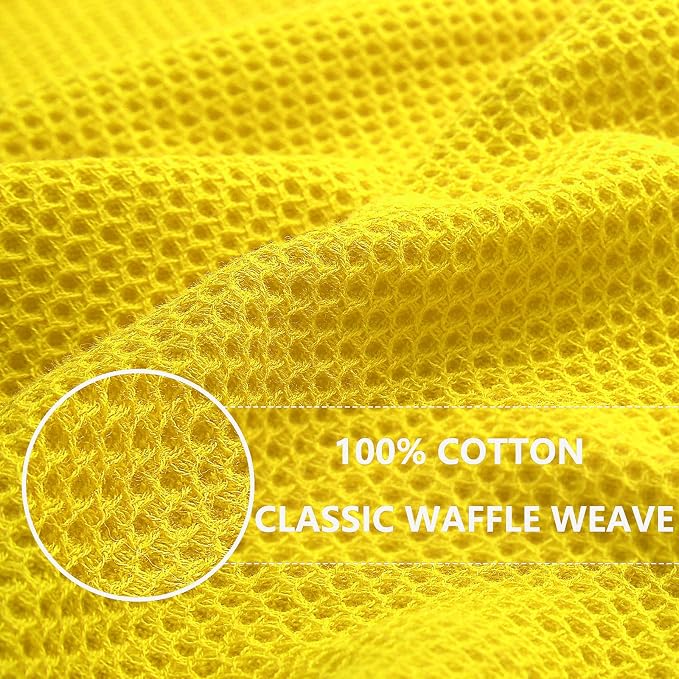 Homaxy 100% Cotton Waffle Weave Kitchen Dish Cloths 6-Pack, Ultra Soft - Image 2