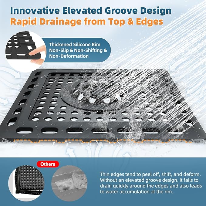Hibbent Upgraded Shower Drain Hair Catcher, Shower Cover - Image 4
