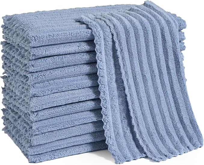 Kitchen Dish Cloths, Super Absorbent Coral Velvet Dish Towels, Quick Drying by Neessno