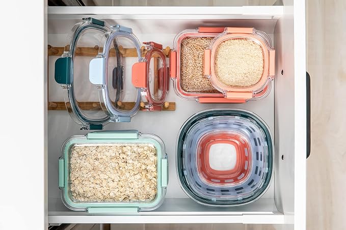 Ello Duraglass 3.4 Cup Round Glass Meal Prep Containers - Image 7