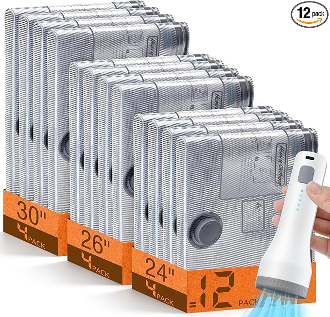12 Pack Vacuum Storage Bags for Travel by lezecur