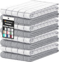 Homaxy Large Premium Cotton Kitchen Towels 16"x 28", 8 Pack, Light Grey by Homaxy