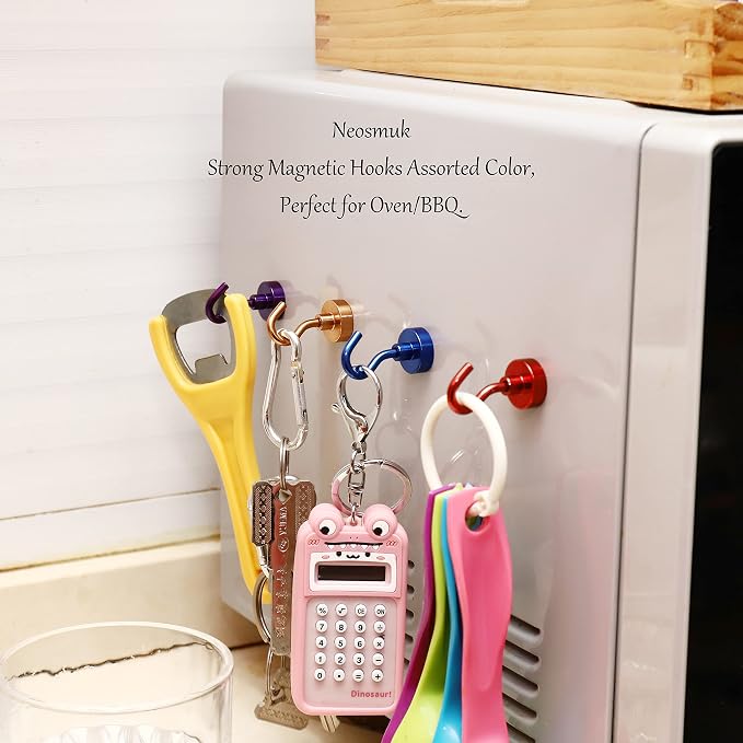 Neosmuk Magnetic Hooks, 30lb Heavy Duty, 12 Pack - Image 4