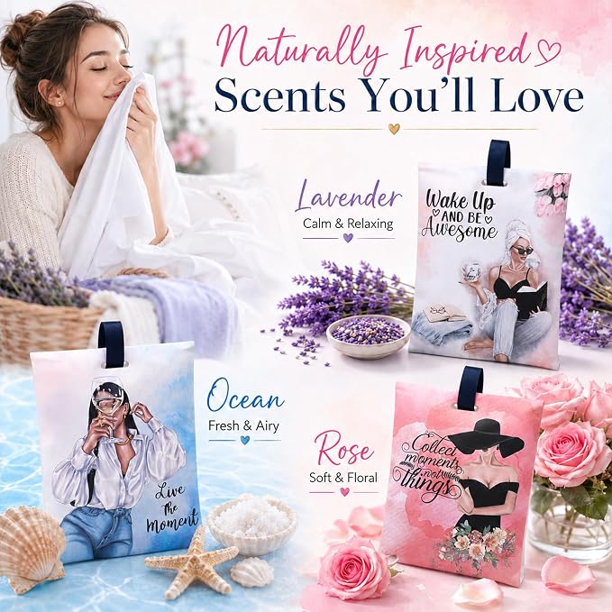 6 Pack Scented Sachets with Motivational Message Gift - Image 5