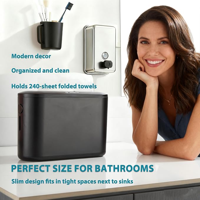 Multifold Paper Towel Dispenser Countertop Compact Design - Image 2