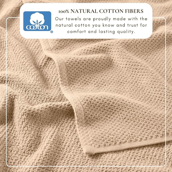 Great Bay Home 100% Cotton 6 Piece Bath Sheet Set - Image 3