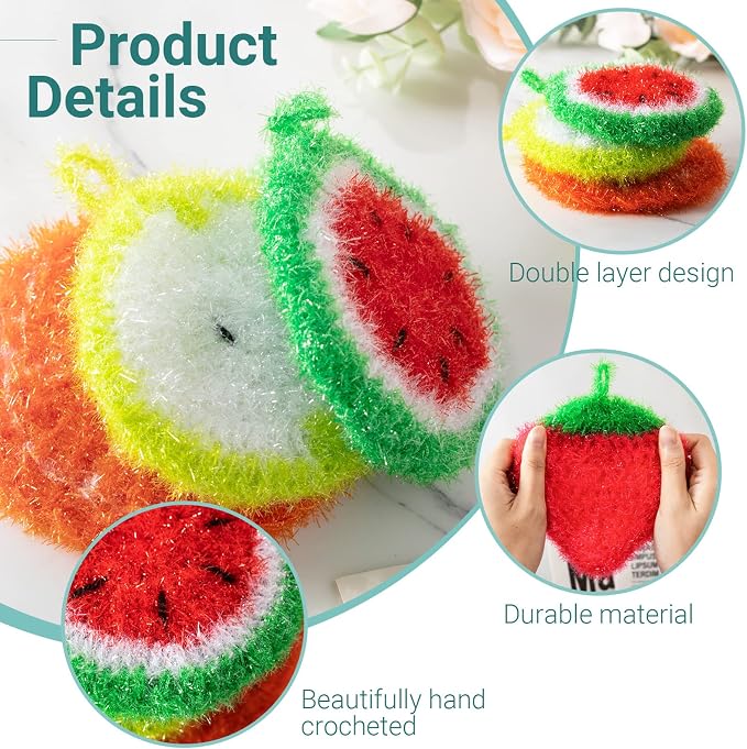 Kenning 16 Pcs Dish Scrubber Non Scratch Dish Washing Scrubbers | Reusable - Image 3