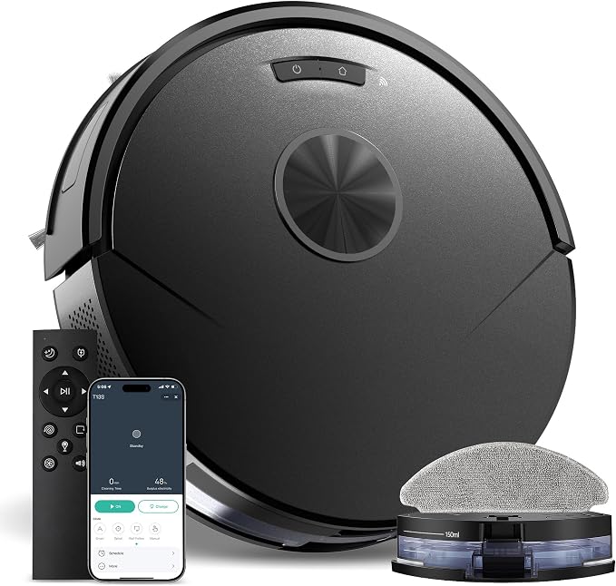 Robot Vacuum and Mop Combo, 8000Pa Strong Suction 2 in 1 Vacuum Robot by UMMUNDRobotVaccuumandMop