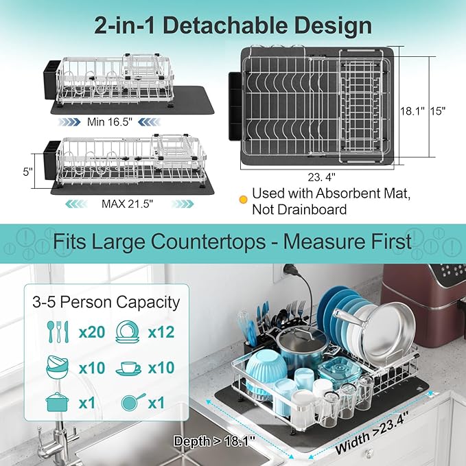GSlife Large Capacity Dish Rack - Image 3