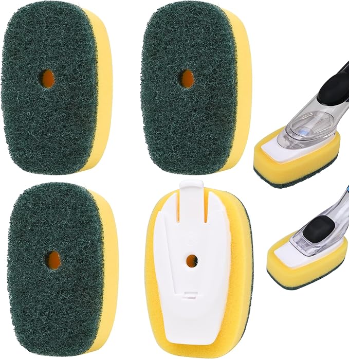 Sponge Brush Refills for OXO Soap Dispensing Dish Brush 4 Pack Refill Heads | by RIMAY