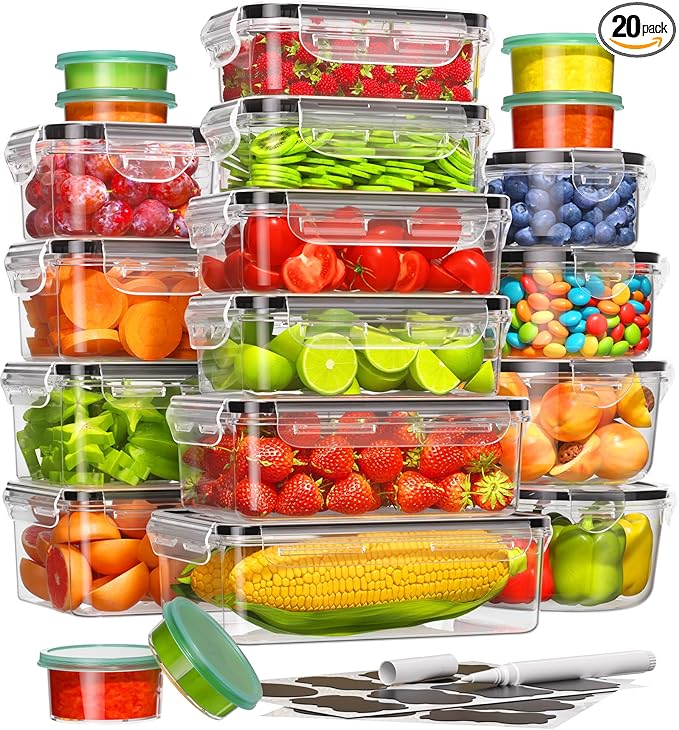 Canfanni 40 Piece Food Storage Containers by Canfanni