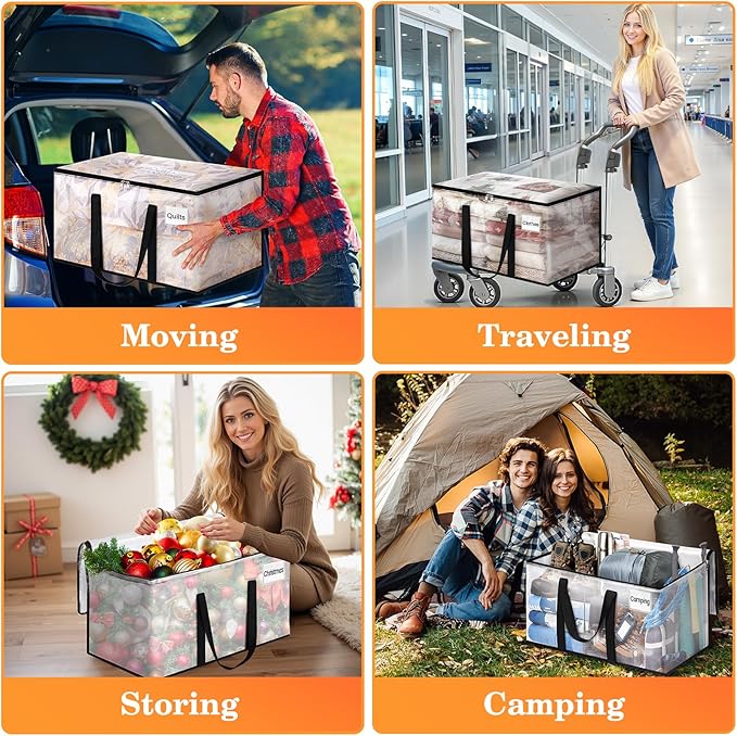 Moving Bags, Extra Large Heavy Duty Storage Bags, 8 Packs | Packing Bags - Image 7