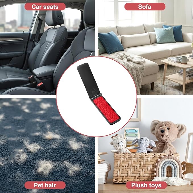 4 Pack Foldable Travel Lint Brush, Reusable Lint Brushes - Image 6