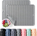 2 Pack Caketime Silicone Dish Drying Mat by CAKETIME