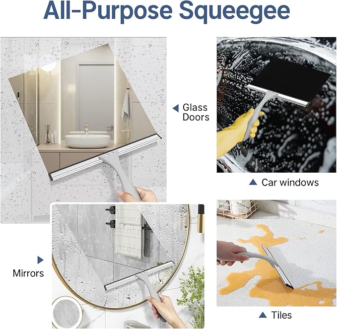 AmazerBath Squeegee for Shower Glass Door, All-Purpose Squeegee - Image 4