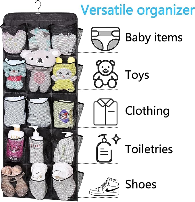 MISSLO 30 Large Pockets Dual Sided Hanging Shoe Rack - Image 5