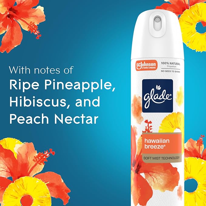 Glade Air Freshener Room Spray, Hawaiian Breeze Scent, Odor Fighting to Deliver - Image 5