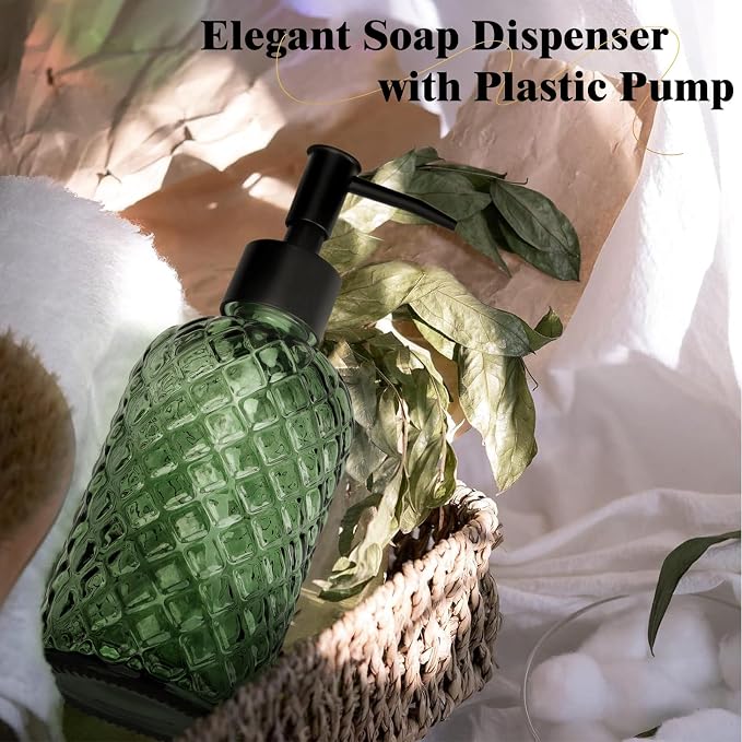 1 Pack 13.5oz Glass Soap Dispenser - Image 3