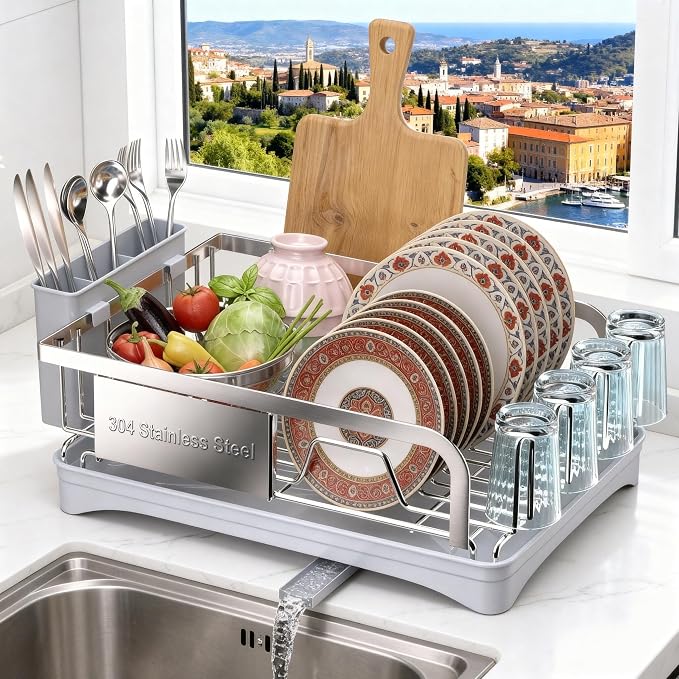 Godboat Dish Drying Rack -304 Stainless Steel Dish Rack - Image 9