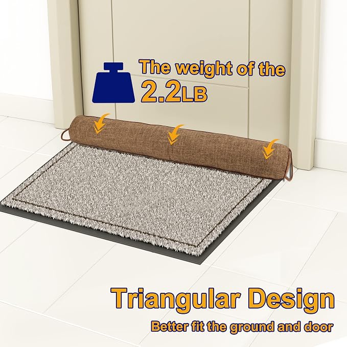 NABOWAN Weighted Door Draft Stopper — Triangular Under-Door Gap Filler - Image 4