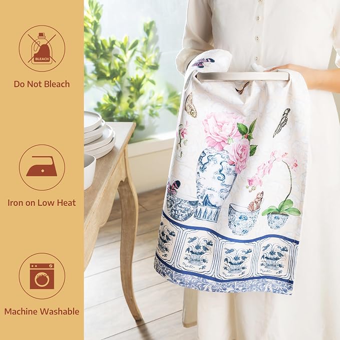 Maison d' Hermine Kitchen Towels Set of 6 Reusable 100% Cotton 27.50" x 20" - Image 5