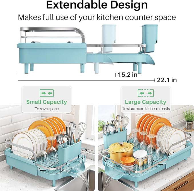 SNTD Expandable Dish Drying Rack - Image 3