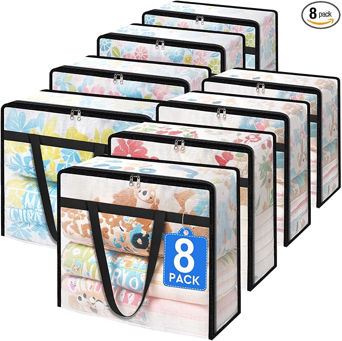 TasticTotes 8 Pack Clear Storage Bags by Unknown